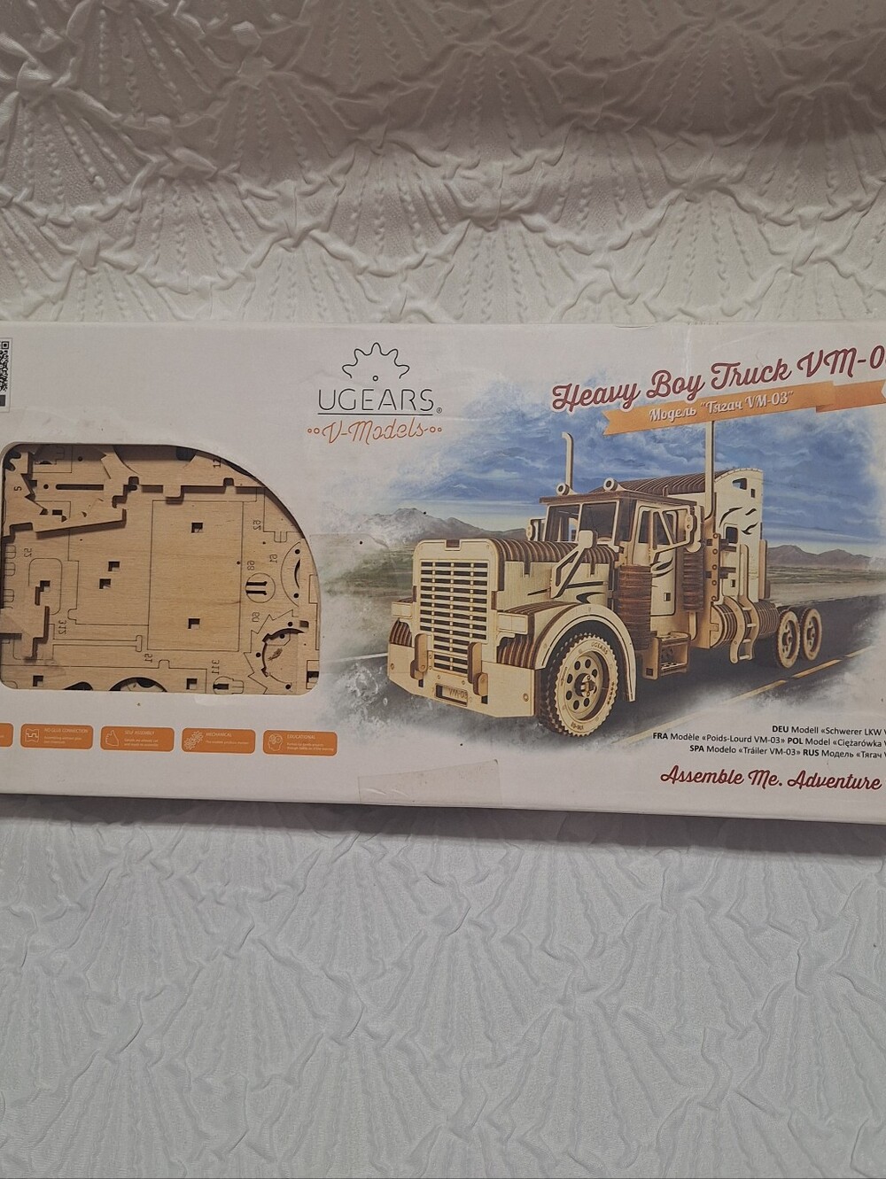 Mechanical UGEARS wooden 3D puzzle Model VM-03 Heavy Truck Construction Set
